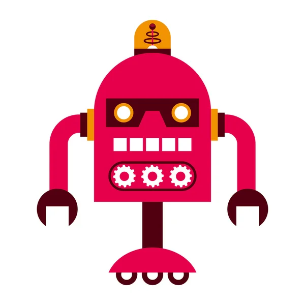 Robot avatar eléctrico icono — Vector de stock