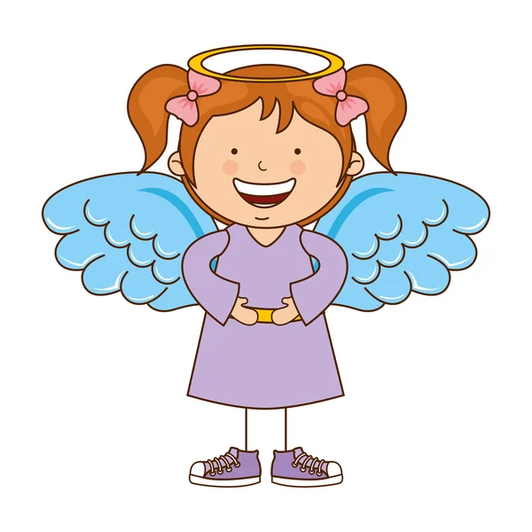 Angel girl character icon — Stock Vector