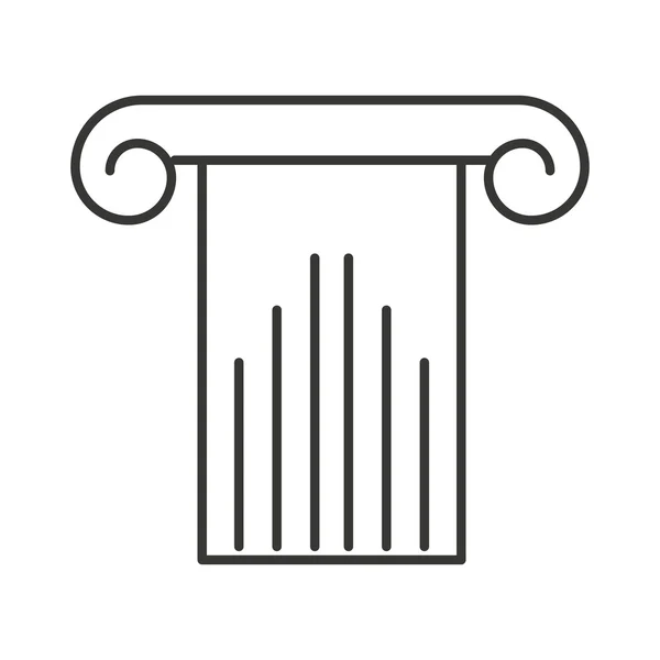 Column structure silhouette icon — Stock Vector