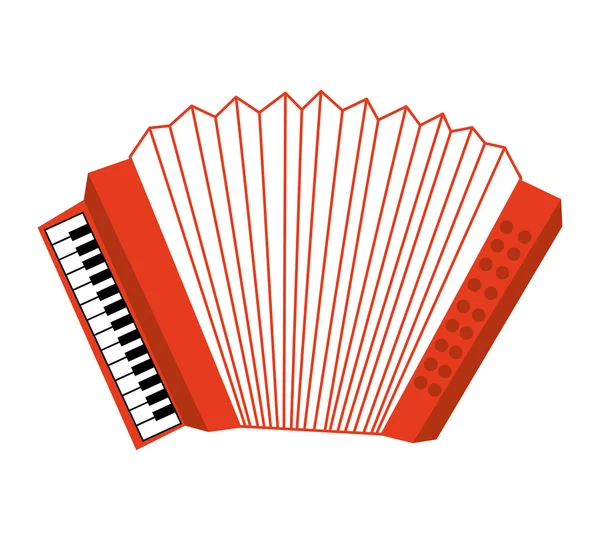 Icona dello strumento musicale acordion — Vettoriale Stock