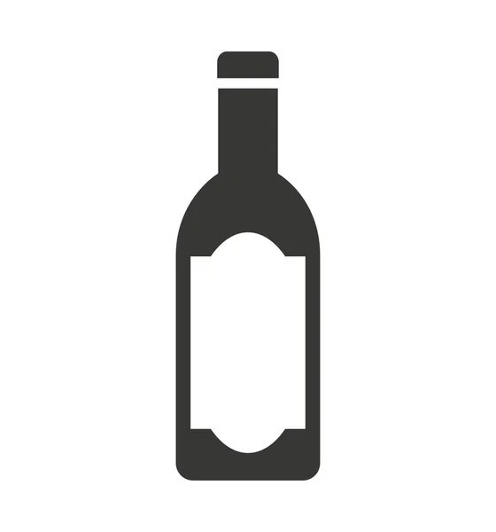 Икона силуэта напитка из бутылки — стоковый вектор