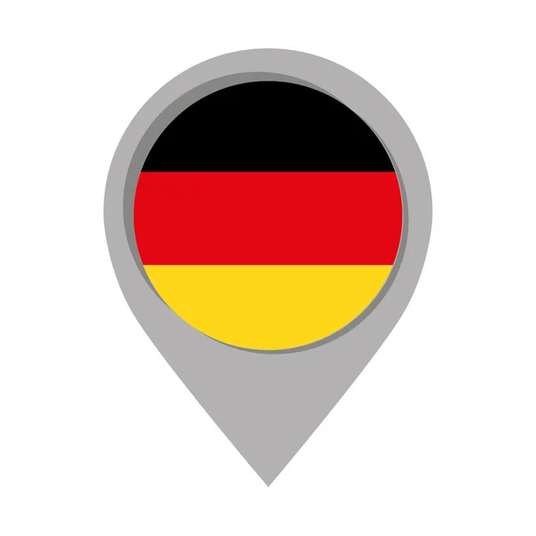 Germany pin pointer marque drapeau langue icône — Image vectorielle