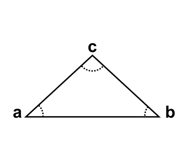 Ícone desenhado geométrico triangular —  Vetores de Stock