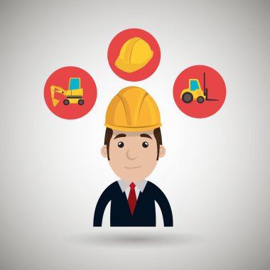 adam inşaat kask kaldırma kamyonu