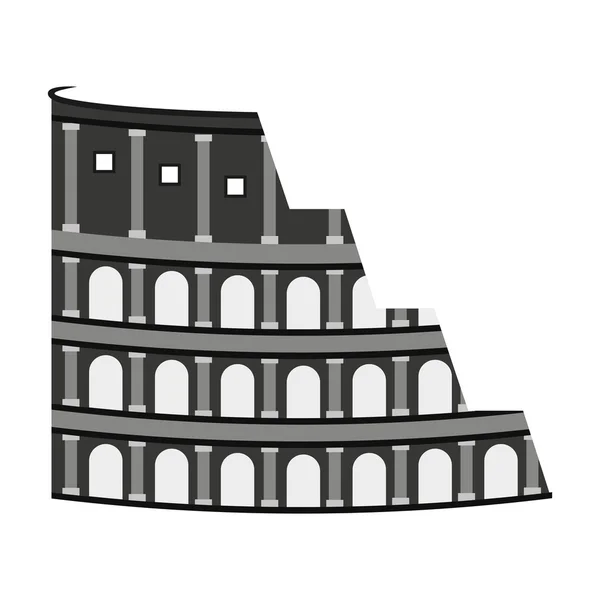 Coliseo roma ícono italia — Archivo Imágenes Vectoriales