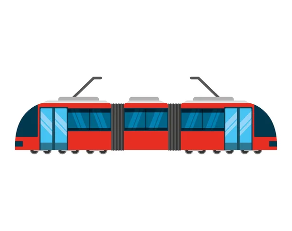 Tram transport public service icon — Stock Vector