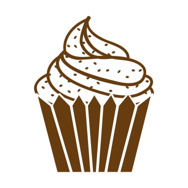 lezzetli kek siluet simge