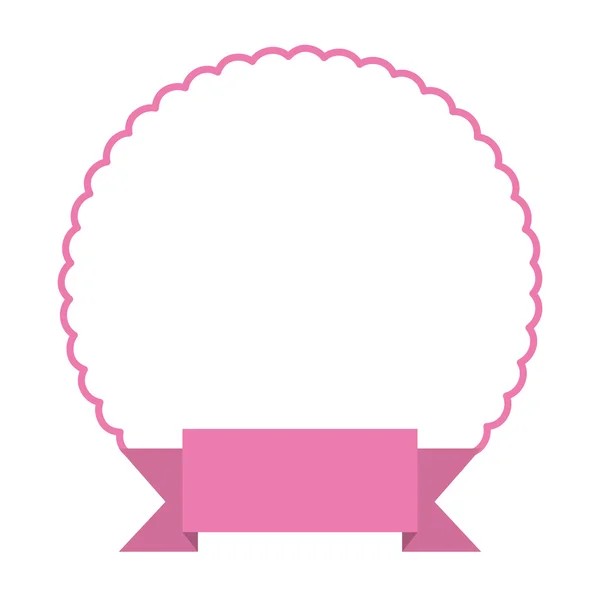 Icono de marco elegante rosa — Vector de stock