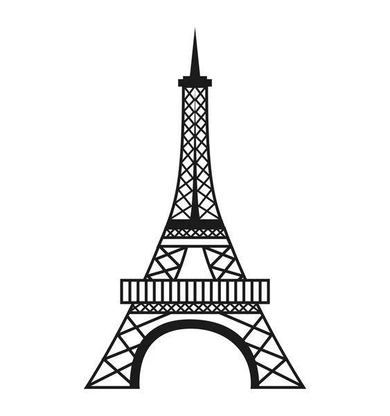 Torre eiffel icono de la estructura — Archivo Imágenes Vectoriales