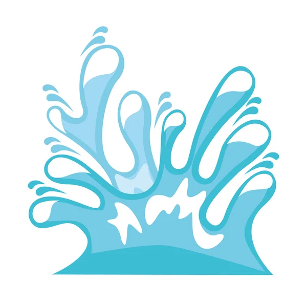 Víz csepp splash ikon — Stock Vector