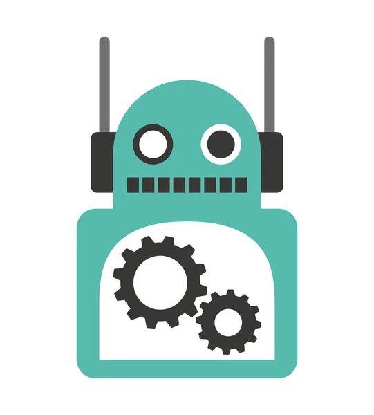 Robot avatar eléctrico icono — Vector de stock