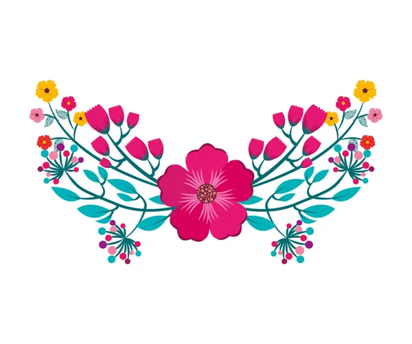 Flor naturaleza floral icono — Vector de stock