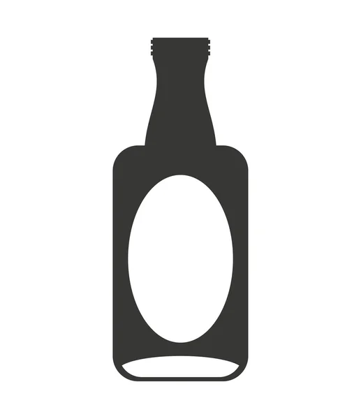 Flasche Glas Wein Ikone — Stockvektor