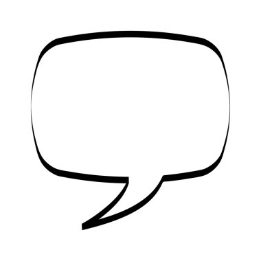 konuşma balonu tek renkli ileti simgesi