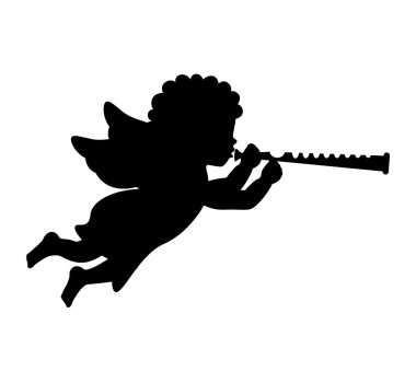 melek siluet karakter simgesi