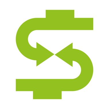 ok büyüme para simgesi