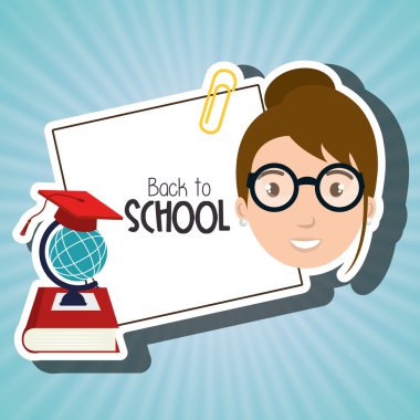 Öğrenci kitap okul harita