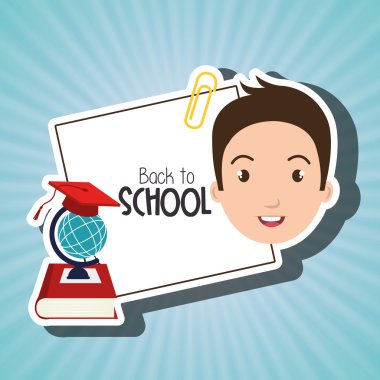 Öğrenci kitap okul harita