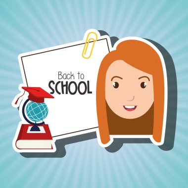 Öğrenci kitap okul harita