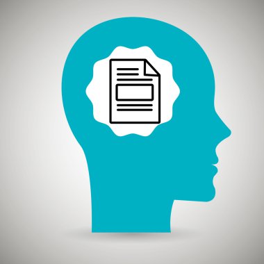 siluet baş kağıt Not