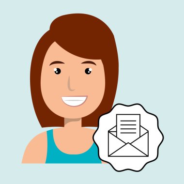 kadın zarf kağıt belge