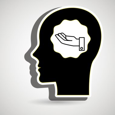 Tamam baş el siluet