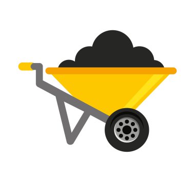 el arabası aracı inşaat simgesi