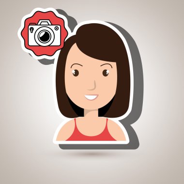 kadın mutlu yüz kamera