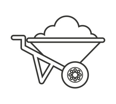 el arabası aracı inşaat simgesi