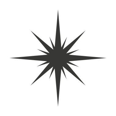 yıldız siyah siluet simge