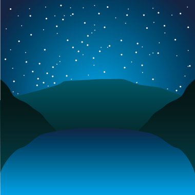 gece yıldızlı manzara kutsal kişilerin resmi