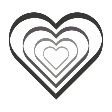 kalp tek renkli aşk simgesi