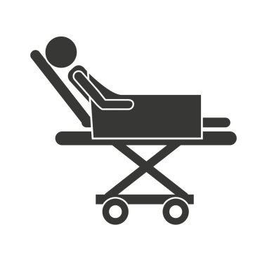 Sedye hastane acil durum simgesi