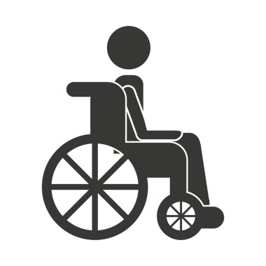 insan kişi tekerlekli sandalye simgesi