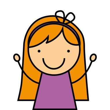 küçük kız gülümseme simgesi