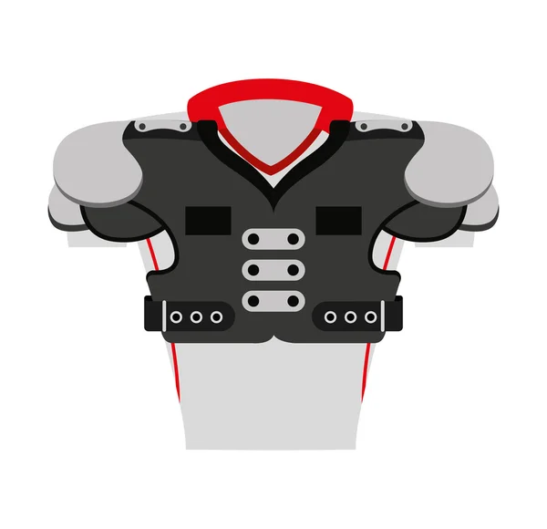 Chaqueta americano fútbol icono — Vector de stock