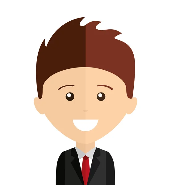 Homme d'affaires sourire icône — Image vectorielle