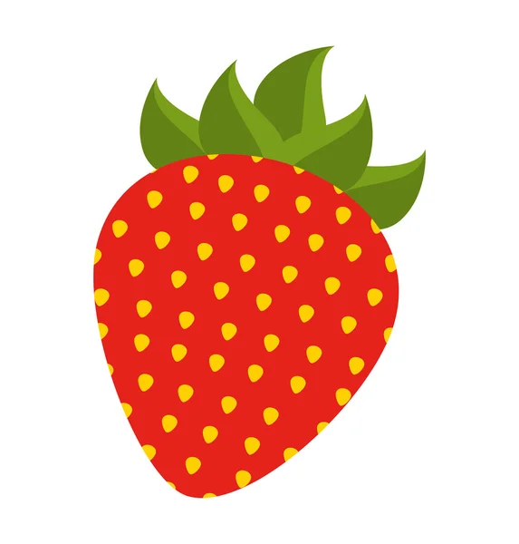 Ícone de frutas frescas de morango — Vetor de Stock