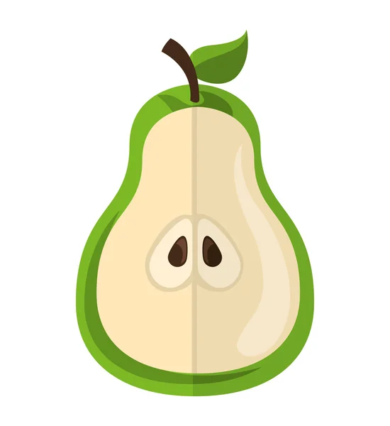 Icono de fruta fresca de pera — Vector de stock