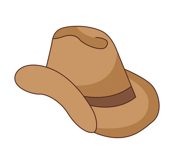 Het pictogram voor het wilde westen van cowboy hoed — Stockvector
