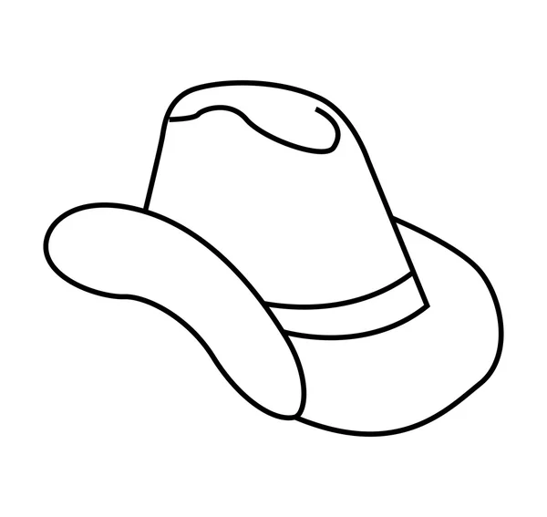 Sombrero vaquero salvaje oeste icono — Vector de stock