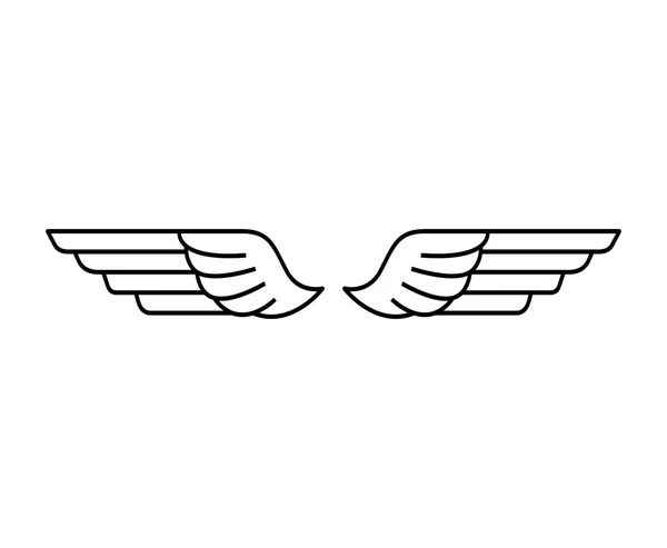翅膀的天使绘制的图标 — 图库矢量图片