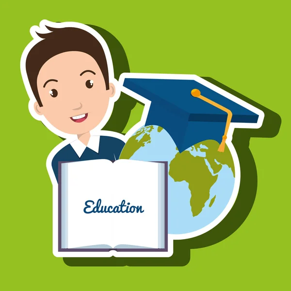 Student studiów dyplom świata — Wektor stockowy