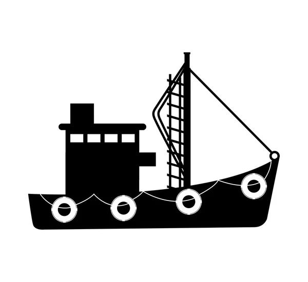 Fishing boat industry icon — Stock Vector