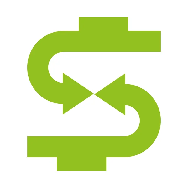 Arrow growth money icon — Stock Vector
