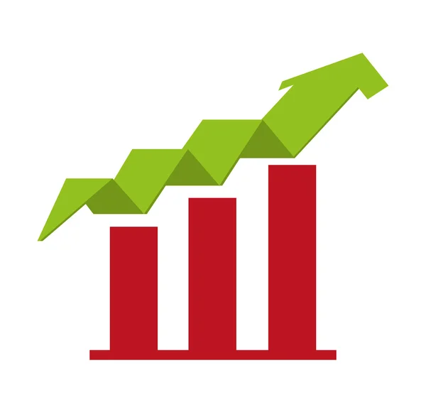 Arrow growth up icon — Stock Vector