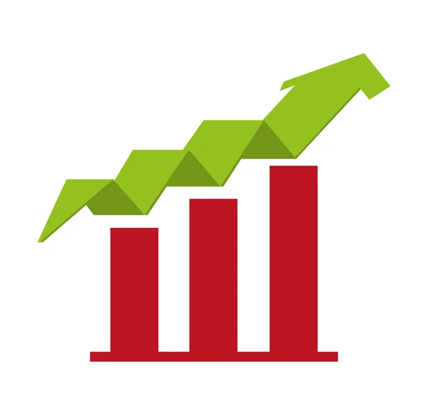 Groei van de pijl omhoog pictogram — Stockvector