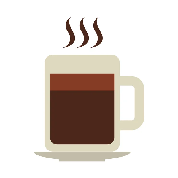 Delicious coffee silhouette icon — Stock Vector