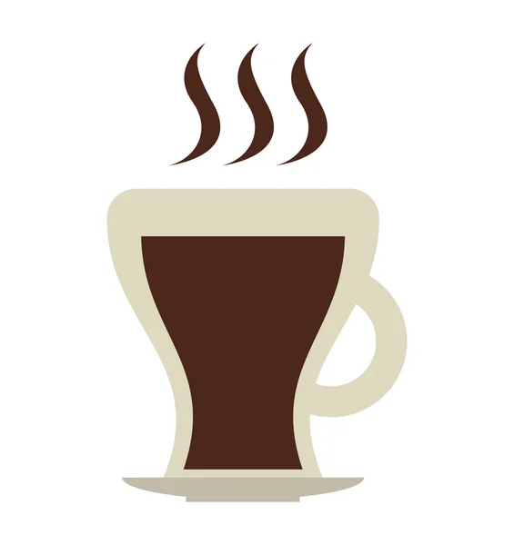 Köstliche Kaffee Silhouette Symbol — Stockvektor