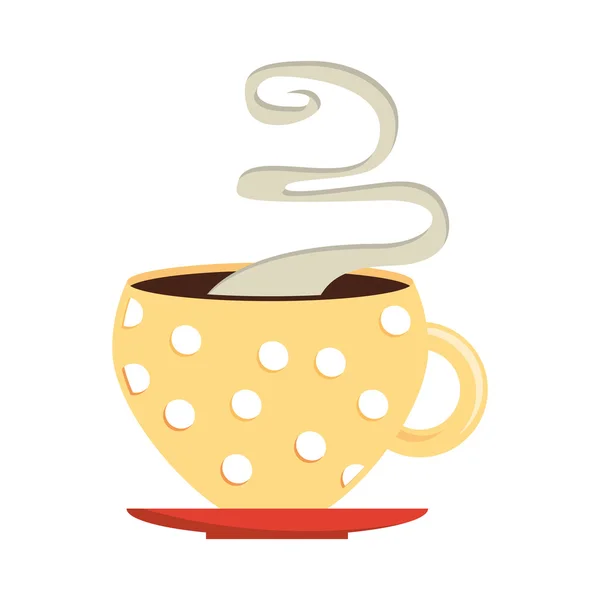 Delicioso ícone silhueta de café — Vetor de Stock